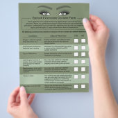 Eyelash Extensions Liability Waiver Green Salon Flyer (Hand)