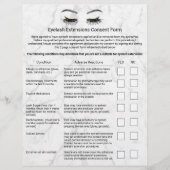 Eyelash Extensions Liability Waiver Moderne Marble Flyer (Voorkant)