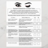 Eyelash Extensions Liability Waiver Release Form 2 Flyer (Voorkant)