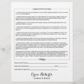 Eyelash Extensions Liability Waiver Release Form 2 Flyer (Achterkant)