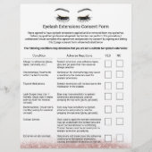 Eyelash Extensions Liability Waiver Release Form Flyer (Voorkant)