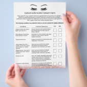Eyelash Extensions Liability Waiver Release Form Flyer (Hand)