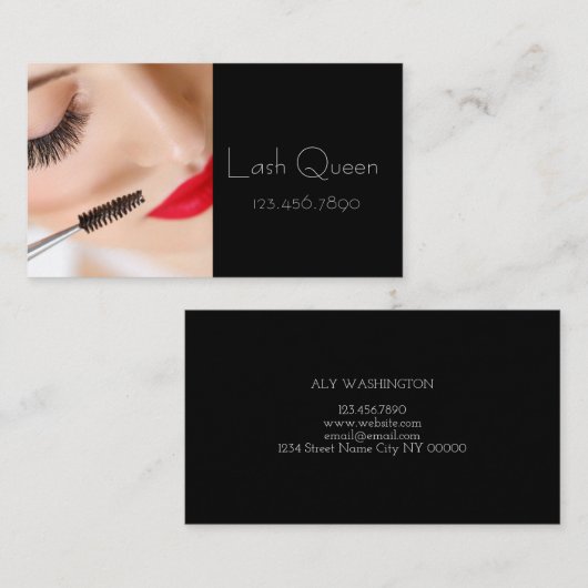 Eyelash Extensions Studio Carte de visite (Devant / Derrière)