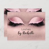 Eyelash Lashes Makeup Blush Pink Briefkaart (Voorkant / Achterkant)