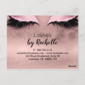 Eyelash Lashes Makeup Blush Pink Briefkaart (Achterkant)