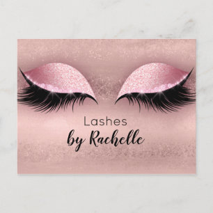 Eyelash Lashes Makeup Blush Pink Briefkaart