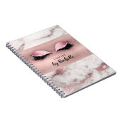 Eyelash Lashes Makeup Blush Pink Notitieboek (Rechterzijde)