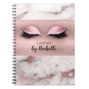 Eyelash Lashes Makeup Blush Pink Notitieboek