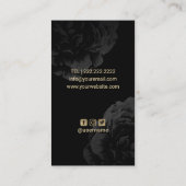 Eyelash Logo Dark Floral Makeup kunstenaar Estheti Visitekaartje (Achterkant)