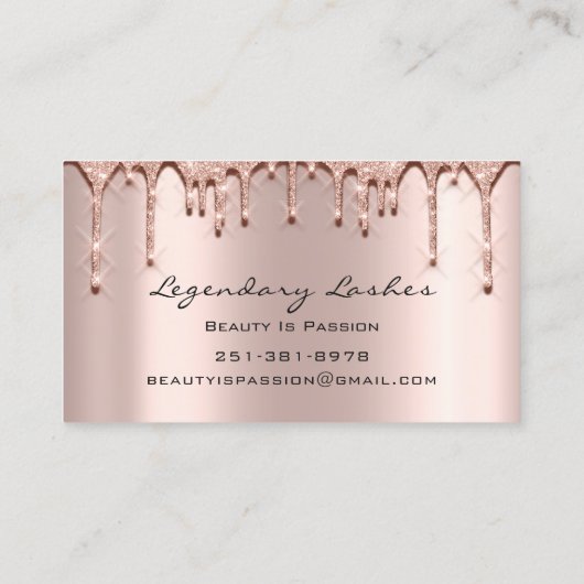Eyelash. Makeup Art Glitter 3D Effect Estheticus Visitekaartje (Achterkant)
