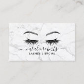 Eyelash Makeup Artist Lashes & Brows Salon Marble Visitekaartje (Voorkant)