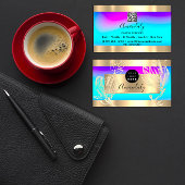 Eyelash Makeup Artist QR Code Logo Florenz Roze Visitekaartje