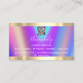 Eyelash Makeup QR Code Logo Holograaf Visitekaartje (Achterkant)