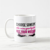 Eyelash Makeup Typografie | Girly Quote lipstick Koffiemok (Links)