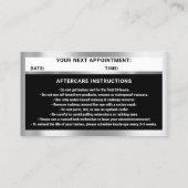 Eyelash-microblade QRCODE Aftercare BlackWhiteGrey Visitekaartje (Achterkant)