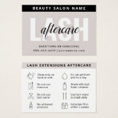 Eyelash Moderne Extensions Lash carte de post-soin (Devant & derrière)
