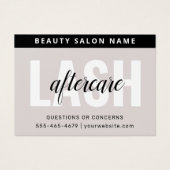 Eyelash Moderne Extensions Lash carte de post-soin (Devant)