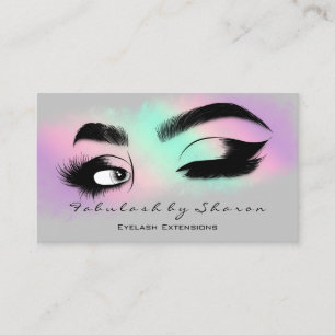 Eyelash QR CODE Logo Microblading Brow roze Visitekaartje