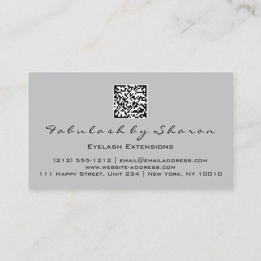 Eyelash QR CODE Logo Microblading Brows Visitekaartje (Achterkant)