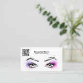 EyeLash Tech Custom QR Visitekaartje (Staand voorkant)