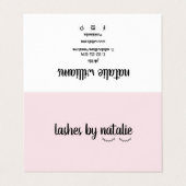 Eyelash-verlengblad Visitekaartjes (Buitenkant ongevouwen)