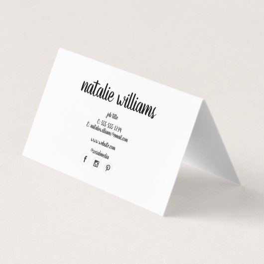 Eyelash-verlengblad Visitekaartjes (Achterkant)