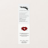 Eyelash-verlengingen Lash & Lips After Care Referr Visitekaartjes (Binnenkant ongevouwen)