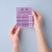 Eyelash verlengt Paarse aansprakelijkheidsafwijkin Flyer (Hand)