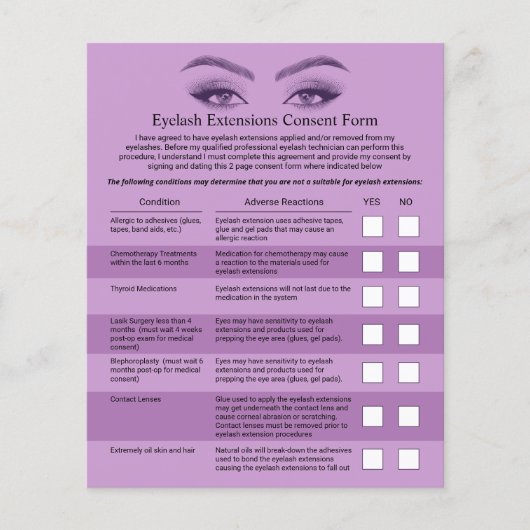 Eyelash verlengt Paarse aansprakelijkheidsafwijkin Flyer (Voorkant)