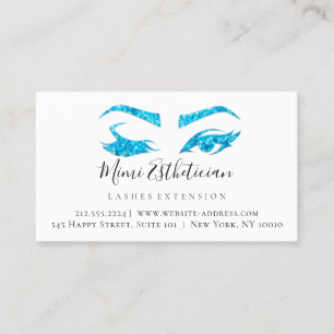 Eyelash White Blue Eyes Visitekaartje
