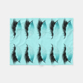 Eyelashes Aqua Blue Glitter Makeup Girly Fleece Deken (Voorkant (Horizontaal))