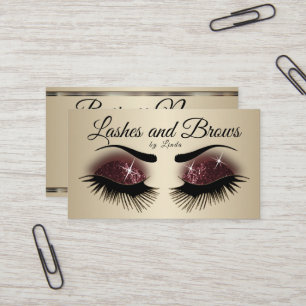 Eyelashes & Brows - Glitter van Bourgogne Visitekaartje