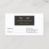Eyelashes d'or avec stries Carte de référence (Dos)