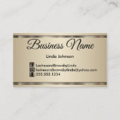 Eyelashes en Brows - Bourgogne Glitter Visitekaartje (Achterkant)