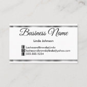 Eyelashes en Brows - Hot Pink Glitter Visitekaartje (Achterkant)