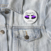 Eyelashes en Brows - Paars Ronde Button 5,7 Cm (In situ)