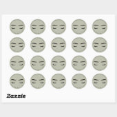 Eyelashes Extensions Faux Folie Stars Packaging Ronde Sticker (Vel)