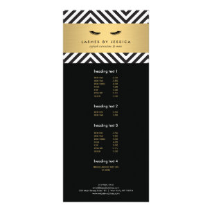 Eyelashes Glam avec carte rack Motif en gras