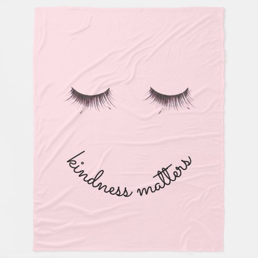 Eyelashes Kindness Fleece Deken (Voorkant)