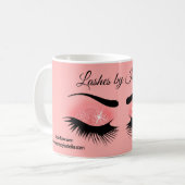 Eyelashes - Koraalroze Koffiemok (Voorkant links)