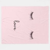 Eyelashes liefde fleece deken (Voorkant (Horizontaal))