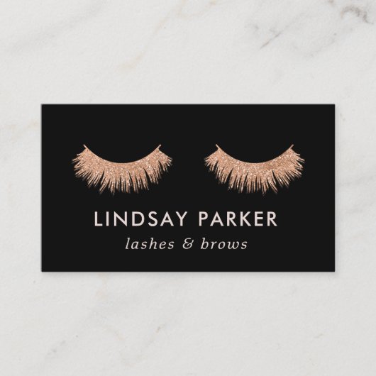 Eyelashes maquillage Artiste Rose Carte de visite (Devant)