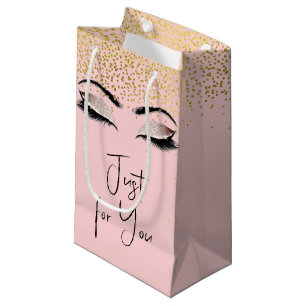 Eyelashes met Gold Glitter Klein Cadeauzakje