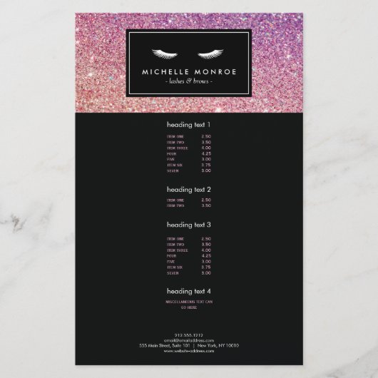 Eyelashes met Paarse/roze brochure (Voorkant)