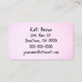 Eyelashes op roze visitekaartje (Achterkant)