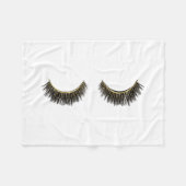 Eyelashes printlashes fleece deken (Voorkant (Horizontaal))