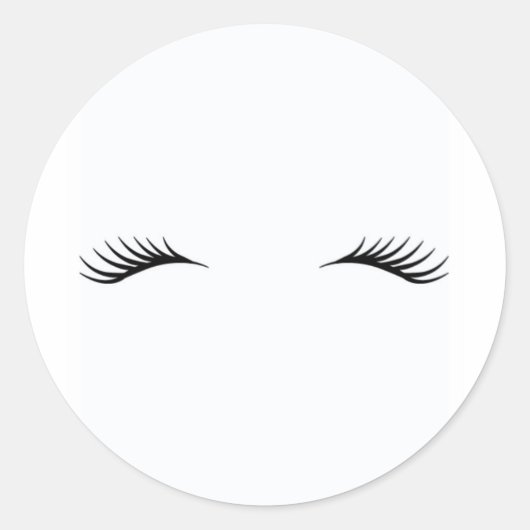 Eyelashes Ronde Sticker (Voorkant)