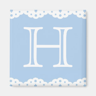 Eyelet-kant op Blue Square Magnet Magneet