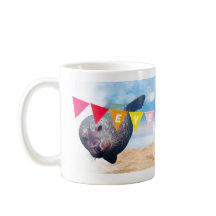 Eyemouth Bunting met zeehond en zeemeeuw