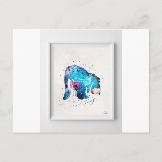 Eyeore Briefkaart (Voorkant)